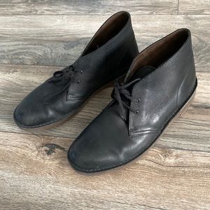 EUC Clark’s black leather boots